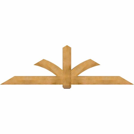 Ekena Millwork Redmond Rough Sawn Timber Gable Bracket, Western Red Cedar, 96"W x 28"H x 6"D x 6"F, 7/12 Pitch GBW096X28X0606RED00RWR